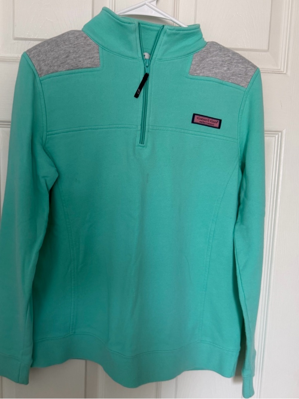 Vineyard Vines Mint Green Quarter-Zip Pullover Size Small